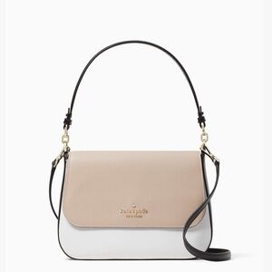 Kate Spade Staci Colorblock Saffiano Leather Flap Shoulder Bag